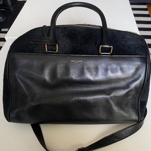 Saint Laurent Classic Duffel 12 in Leather and Fur